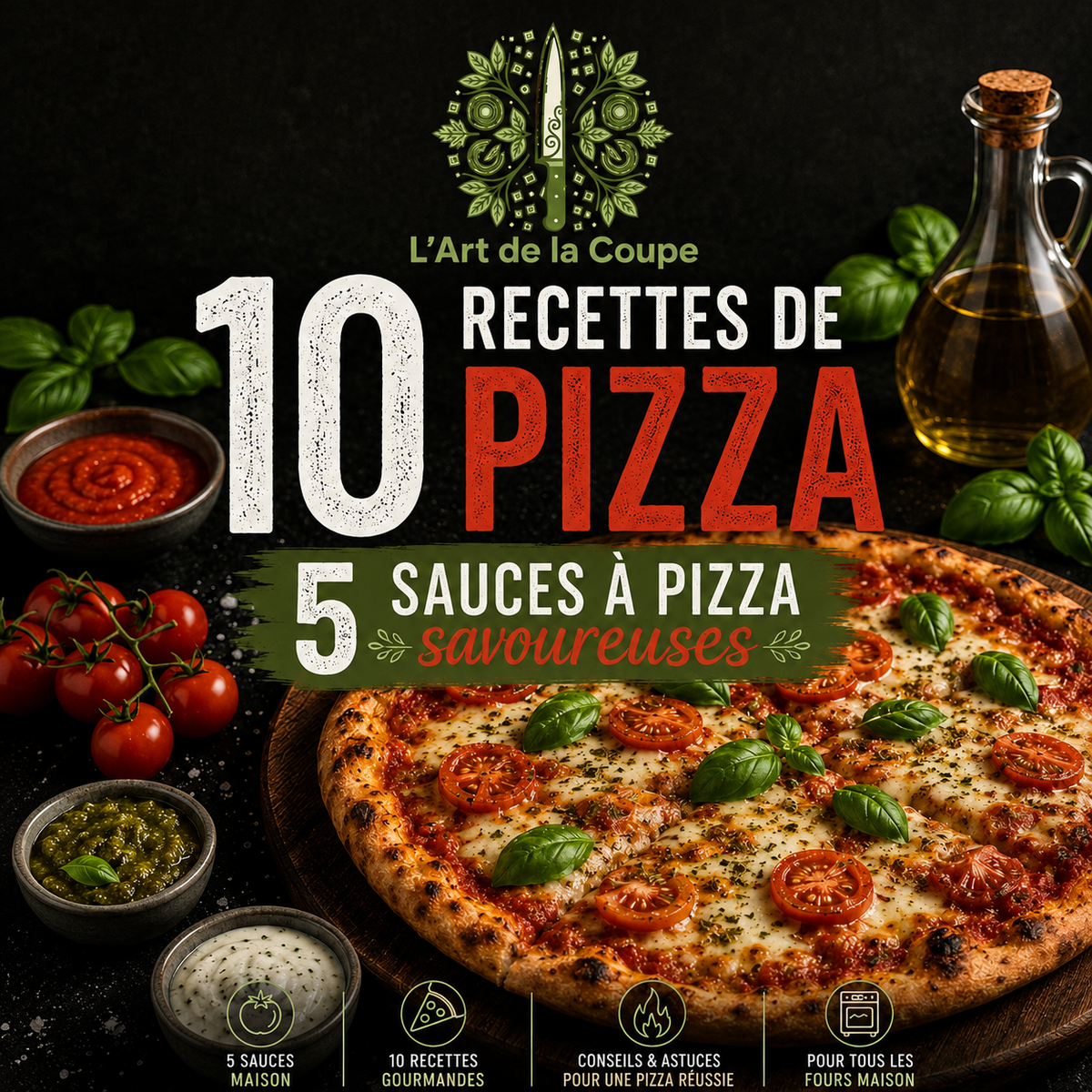 10 Recettes de pizza et 5 Sauces savoureuses